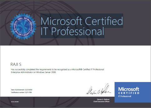Microsoft Certified IT Professional Enterprise Administrator - Windows Server 2008
